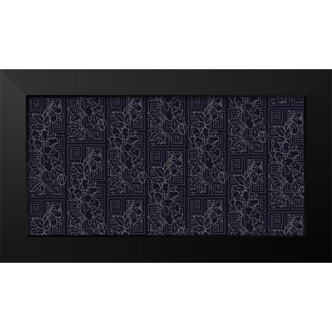 Kimono Quilt Network Black Modern Wood Framed Art Print by Allen, Candace