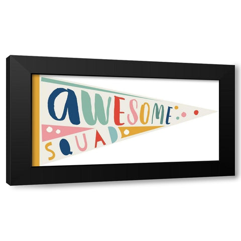 Awesome Pennant 2 Black Modern Wood Framed Art Print by Lula Bijoux and Company