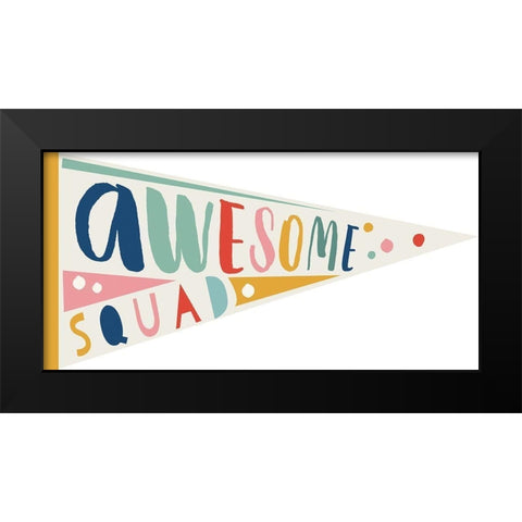 Awesome Pennant 2 Black Modern Wood Framed Art Print by Lula Bijoux and Company
