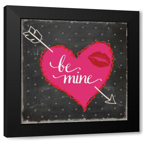 Valentines Day Heart 1 Black Modern Wood Framed Art Print by Allen, Candace
