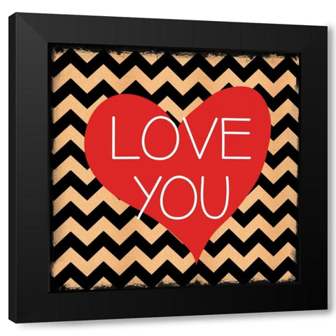 Valentines Day Heart 4 Black Modern Wood Framed Art Print with Double Matting by Allen, Candace