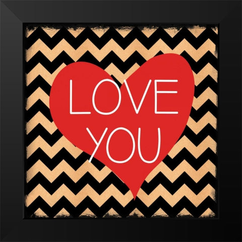 Valentines Day Heart 4 Black Modern Wood Framed Art Print by Allen, Candace
