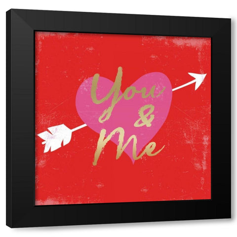 Valentines Day Heart 5 Black Modern Wood Framed Art Print with Double Matting by Allen, Candace