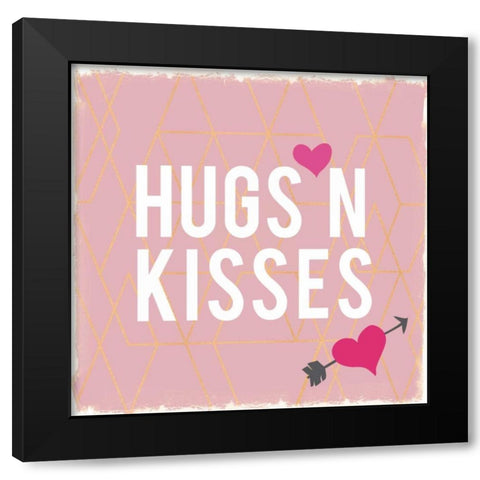 Valentines Day Heart 6 Black Modern Wood Framed Art Print with Double Matting by Allen, Candace