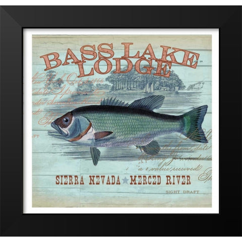 Bass Lake Black Modern Wood Framed Art Print by Allen, Candace