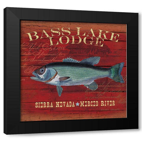 Bass Lake Black Modern Wood Framed Art Print by Allen, Candace