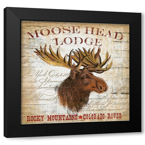 Moose Layout Black Modern Wood Framed Art Print by Allen, Candace