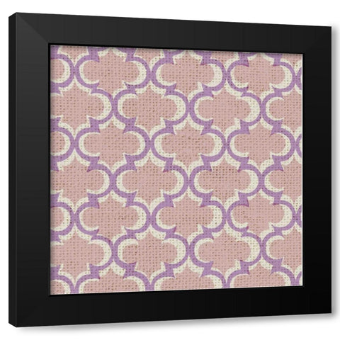 Paris Quatrefoil Black Modern Wood Framed Art Print with Double Matting by Allen, Candace