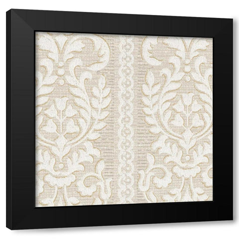 Paris Damask Black Modern Wood Framed Art Print with Double Matting by Allen, Candace