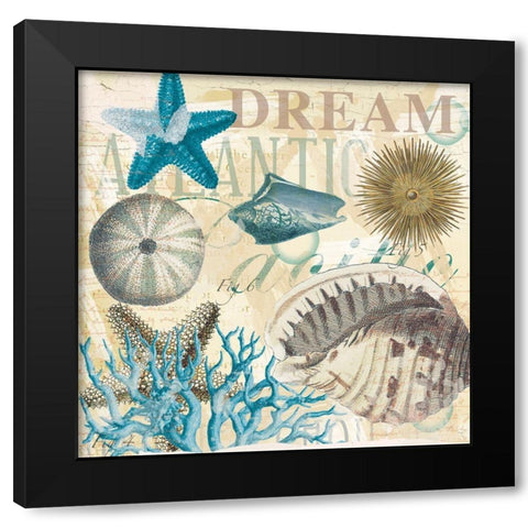 Dream Shells R1 Black Modern Wood Framed Art Print with Double Matting by Allen, Candace