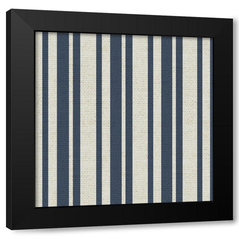 Nautical Navy Stripe 1 Black Modern Wood Framed Art Print by Allen, Candace