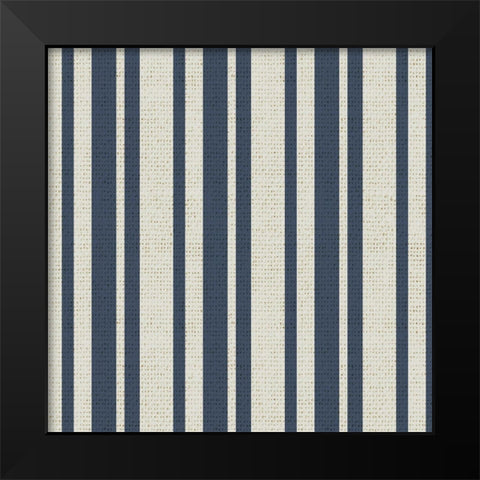 Nautical Navy Stripe 1 Black Modern Wood Framed Art Print by Allen, Candace