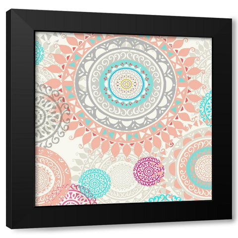 Bright Boho Spin 1 Black Modern Wood Framed Art Print by Allen, Candace