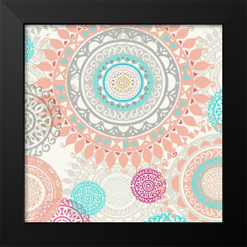 Bright Boho Spin 1 Black Modern Wood Framed Art Print by Allen, Candace