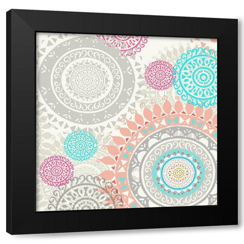 Bright Boho Spin 2 Black Modern Wood Framed Art Print by Allen, Candace