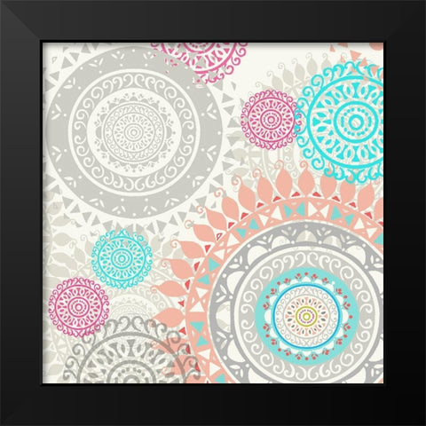 Bright Boho Spin 2 Black Modern Wood Framed Art Print by Allen, Candace