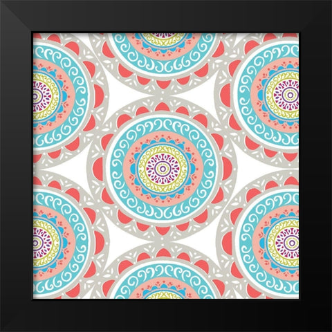 Boho Bright Mandala 2 Black Modern Wood Framed Art Print by Allen, Candace