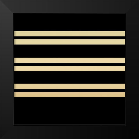 Geo Black and Gold 4 Black Modern Wood Framed Art Print by Allen, Candace