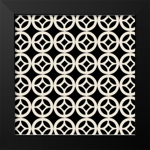 Geo Black and Gold 5 Black Modern Wood Framed Art Print by Allen, Candace