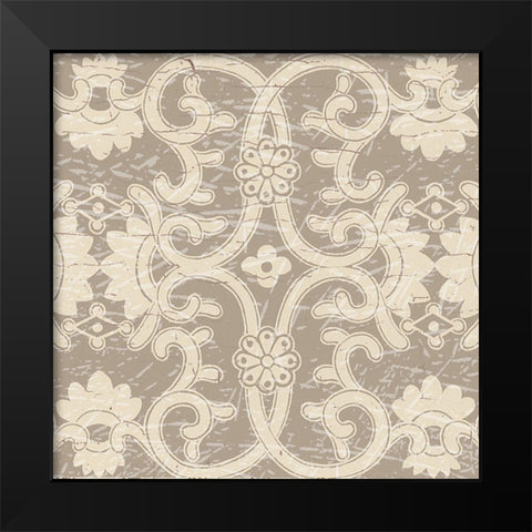 English Vintage Trellis 1 Black Modern Wood Framed Art Print by Allen, Candace