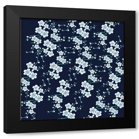 Kimono Quilt Asia 2 Black Modern Wood Framed Art Print with Double Matting by Allen, Candace