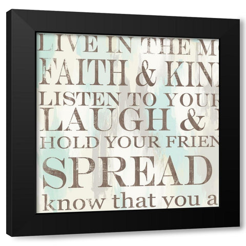 Live Inspire 1 Black Modern Wood Framed Art Print by Allen, Candace