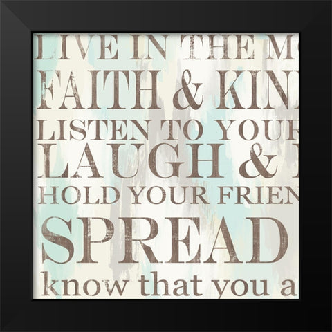 Live Inspire 1 Black Modern Wood Framed Art Print by Allen, Candace