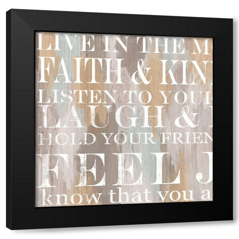 Live Inspire 3 Black Modern Wood Framed Art Print by Allen, Candace