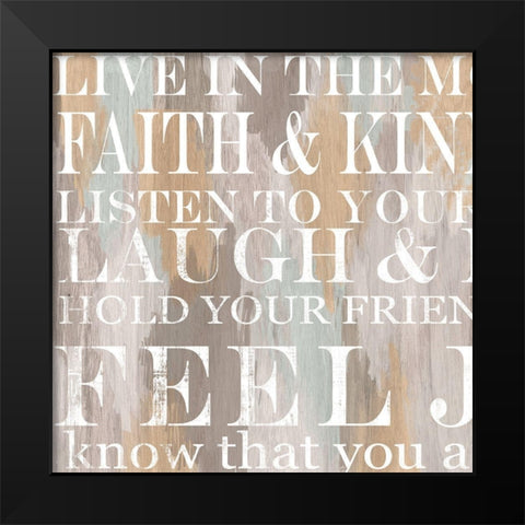 Live Inspire 3 Black Modern Wood Framed Art Print by Allen, Candace