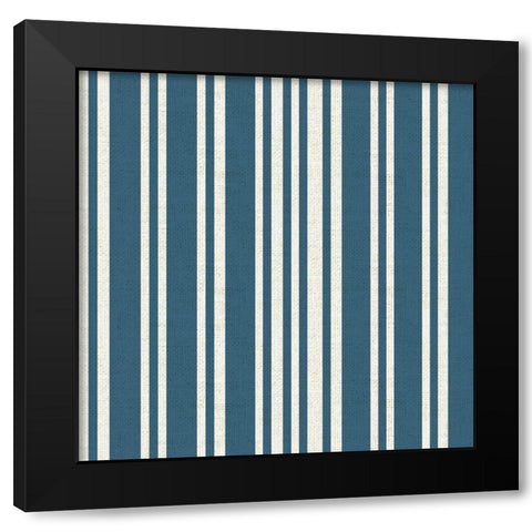 By The Sea Stripeez 1 Black Modern Wood Framed Art Print by Allen, Candace