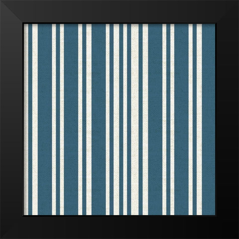By The Sea Stripeez 1 Black Modern Wood Framed Art Print by Allen, Candace