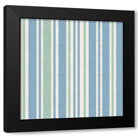 By The Sea Stripeez 2 Black Modern Wood Framed Art Print by Allen, Candace