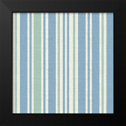 By The Sea Stripeez 2 Black Modern Wood Framed Art Print by Allen, Candace