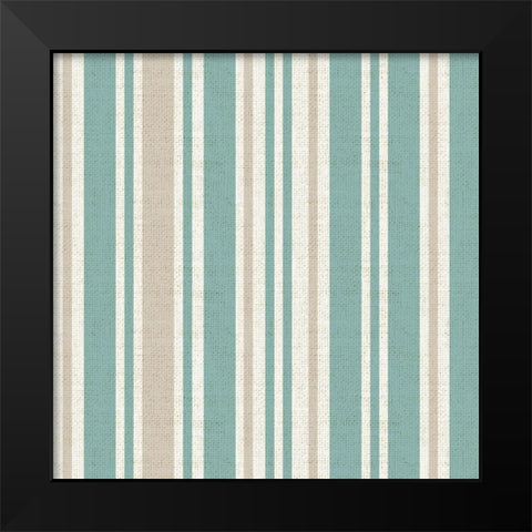 By The Sea Stripeez 3 Black Modern Wood Framed Art Print by Allen, Candace