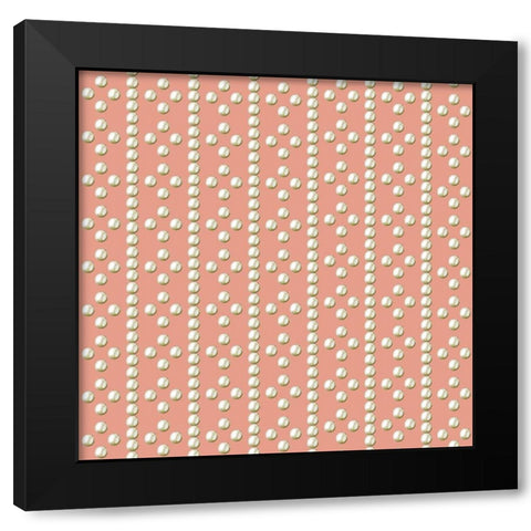Geo Gem Pearls 1 Black Modern Wood Framed Art Print by Allen, Candace