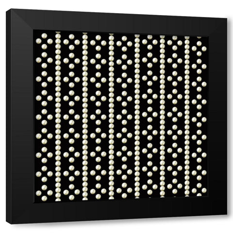Geo Gem Pearls 2 Black Modern Wood Framed Art Print with Double Matting by Allen, Candace