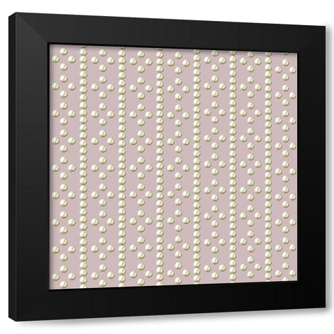 Geo Gem Pearls 3 Black Modern Wood Framed Art Print by Allen, Candace