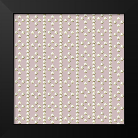 Geo Gem Pearls 3 Black Modern Wood Framed Art Print by Allen, Candace