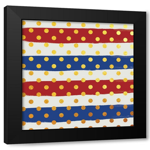 Stripe Coordiate 1 Black Modern Wood Framed Art Print by Lula Bijoux and Company