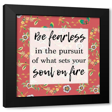 Soul Fire 4 Black Modern Wood Framed Art Print with Double Matting by Lula Bijoux and Company