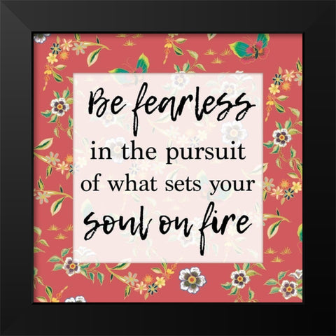 Soul Fire 4 Black Modern Wood Framed Art Print by Lula Bijoux and Company