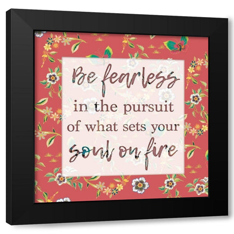 Soul Fire 1 Black Modern Wood Framed Art Print by Lula Bijoux and Company