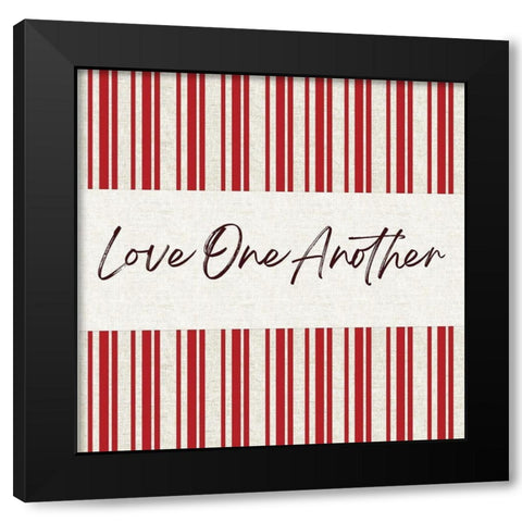 Love One Another Black Modern Wood Framed Art Print with Double Matting by Lula Bijoux and Company