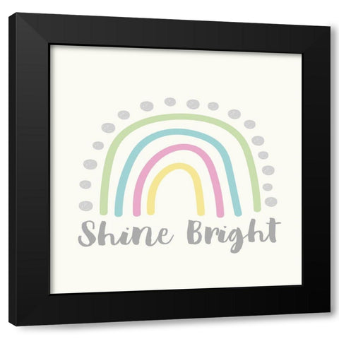 Rainbow 1 Black Modern Wood Framed Art Print by Lula Bijoux and Company