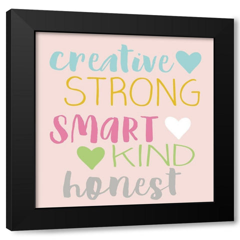 Creative Words Black Modern Wood Framed Art Print with Double Matting by Lula Bijoux and Company