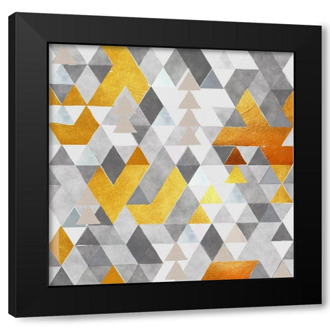 Modern Metallic Black Modern Wood Framed Art Print with Double Matting by Lula Bijoux and Company