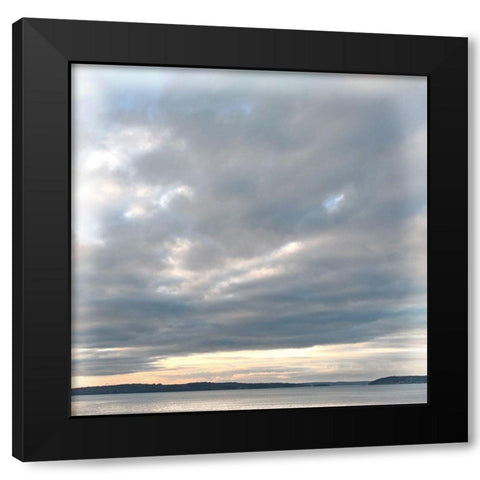 Misty Seas Black Modern Wood Framed Art Print by Lula Bijoux and Company