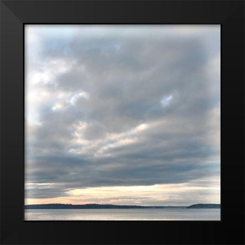 Misty Seas Black Modern Wood Framed Art Print by Lula Bijoux and Company