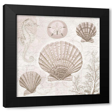 Soft Collage 2 Black Modern Wood Framed Art Print by Lula Bijoux and Company