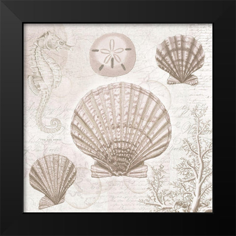 Soft Collage 2 Black Modern Wood Framed Art Print by Lula Bijoux and Company